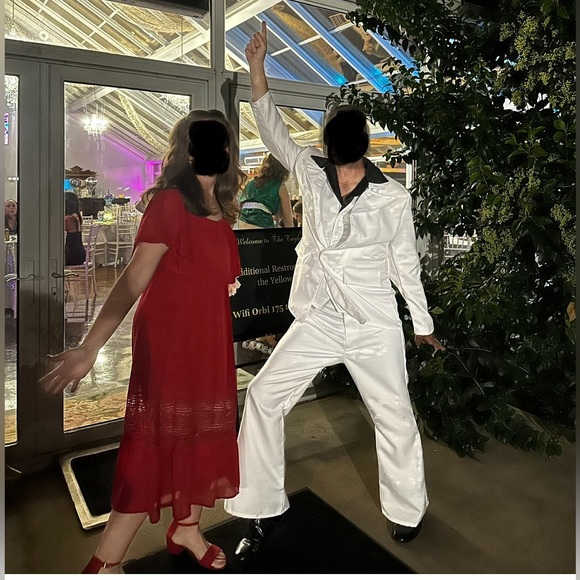 SATURDAY NIGHT FEVER COUPLE COSTUME-Both Size Medium - Picture 5 of 15